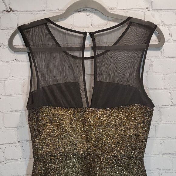 aryn K. Gold and black mesh special occasion dress - Picture 5 of 10